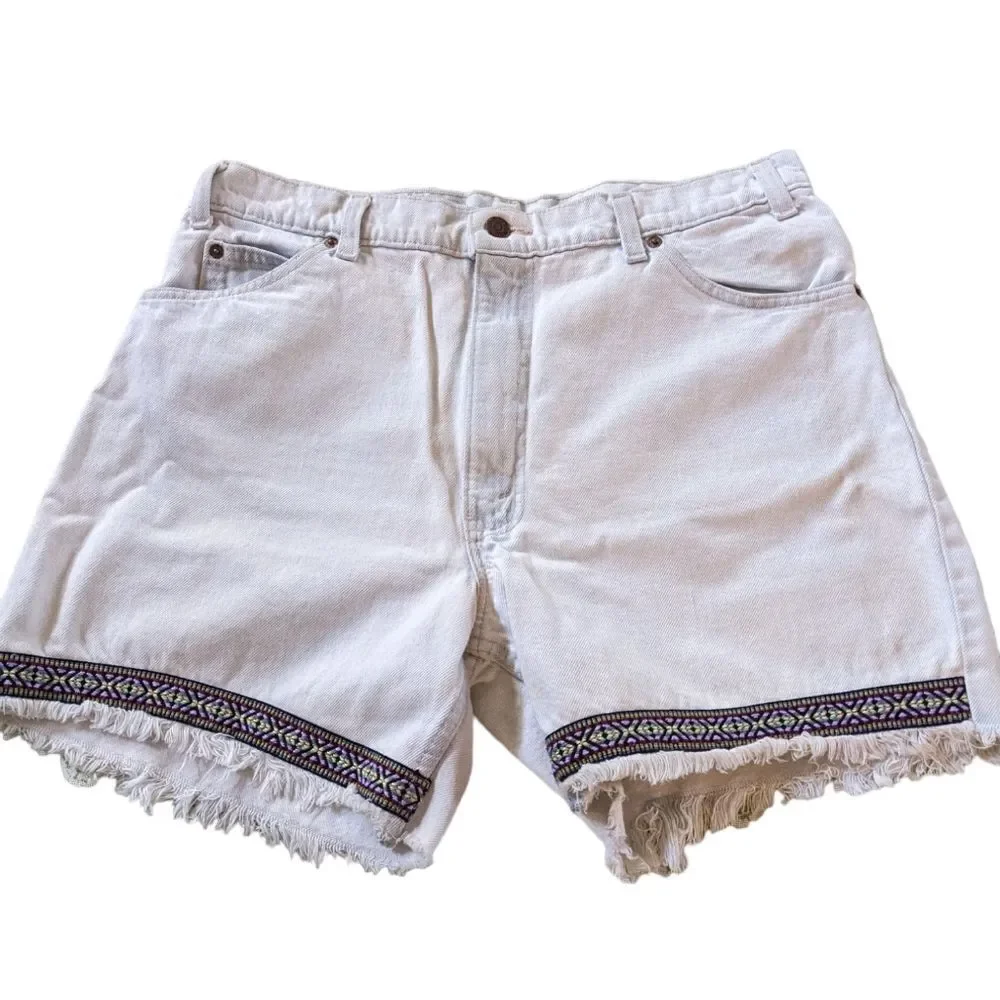‎Levi's vintage upcycled jean shorts size 36